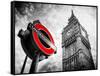 Westminster Underground Sign - Subway Station Sign - Big Ben - City of London - UK - England-Philippe Hugonnard-Framed Stretched Canvas