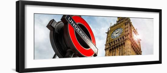 Westminster Underground Sign - Subway Station Sign - Big Ben - City of London - UK - England-Philippe Hugonnard-Framed Photographic Print