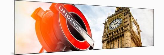 Westminster Underground Sign - Subway Station Sign - Big Ben - City of London - UK - England-Philippe Hugonnard-Mounted Photographic Print