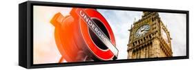 Westminster Underground Sign - Subway Station Sign - Big Ben - City of London - UK - England-Philippe Hugonnard-Framed Stretched Canvas