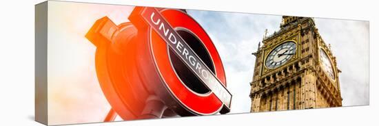 Westminster Underground Sign - Subway Station Sign - Big Ben - City of London - UK - England-Philippe Hugonnard-Stretched Canvas