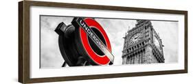 Westminster Underground Sign - Subway Station Sign - Big Ben - City of London - UK - England-Philippe Hugonnard-Framed Photographic Print