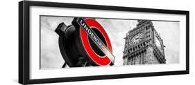 Westminster Underground Sign - Subway Station Sign - Big Ben - City of London - UK - England-Philippe Hugonnard-Framed Photographic Print