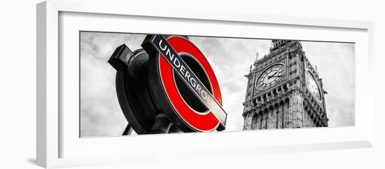 Westminster Underground Sign - Subway Station Sign - Big Ben - City of London - UK - England-Philippe Hugonnard-Framed Photographic Print