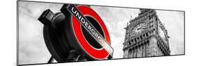 Westminster Underground Sign - Subway Station Sign - Big Ben - City of London - UK - England-Philippe Hugonnard-Mounted Photographic Print