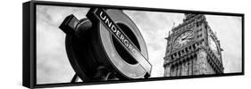 Westminster Underground Sign - Subway Station Sign - Big Ben - City of London - UK - England-Philippe Hugonnard-Framed Stretched Canvas