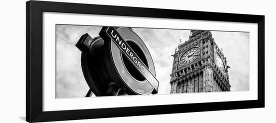 Westminster Underground Sign - Subway Station Sign - Big Ben - City of London - UK - England-Philippe Hugonnard-Framed Photographic Print