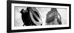 Westminster Underground Sign - Subway Station Sign - Big Ben - City of London - UK - England-Philippe Hugonnard-Framed Photographic Print