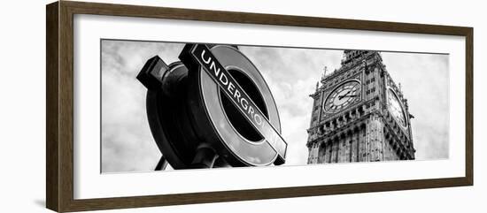 Westminster Underground Sign - Subway Station Sign - Big Ben - City of London - UK - England-Philippe Hugonnard-Framed Photographic Print