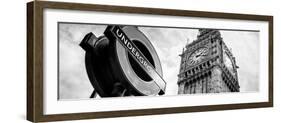 Westminster Underground Sign - Subway Station Sign - Big Ben - City of London - UK - England-Philippe Hugonnard-Framed Photographic Print