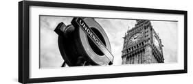 Westminster Underground Sign - Subway Station Sign - Big Ben - City of London - UK - England-Philippe Hugonnard-Framed Photographic Print