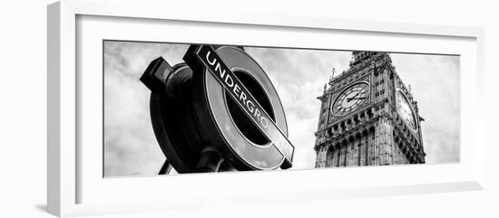 Westminster Underground Sign - Subway Station Sign - Big Ben - City of London - UK - England-Philippe Hugonnard-Framed Photographic Print