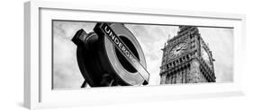 Westminster Underground Sign - Subway Station Sign - Big Ben - City of London - UK - England-Philippe Hugonnard-Framed Photographic Print