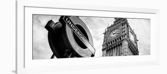 Westminster Underground Sign - Subway Station Sign - Big Ben - City of London - UK - England-Philippe Hugonnard-Framed Photographic Print