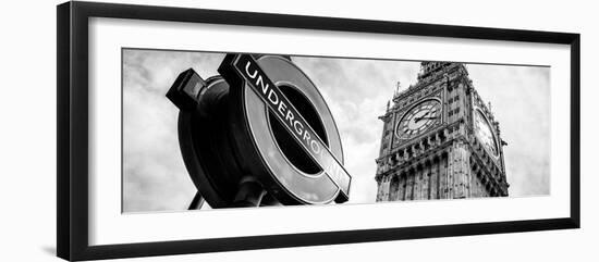 Westminster Underground Sign - Subway Station Sign - Big Ben - City of London - UK - England-Philippe Hugonnard-Framed Premium Photographic Print