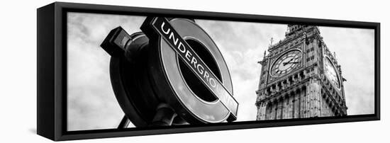 Westminster Underground Sign - Subway Station Sign - Big Ben - City of London - UK - England-Philippe Hugonnard-Framed Stretched Canvas