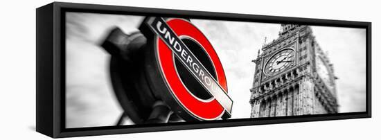 Westminster Underground Sign - Subway Station Sign - Big Ben - City of London - UK - England-Philippe Hugonnard-Framed Stretched Canvas