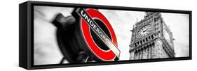 Westminster Underground Sign - Subway Station Sign - Big Ben - City of London - UK - England-Philippe Hugonnard-Framed Stretched Canvas