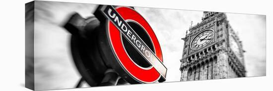 Westminster Underground Sign - Subway Station Sign - Big Ben - City of London - UK - England-Philippe Hugonnard-Stretched Canvas