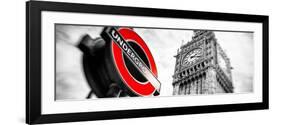 Westminster Underground Sign - Subway Station Sign - Big Ben - City of London - UK - England-Philippe Hugonnard-Framed Photographic Print