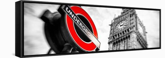 Westminster Underground Sign - Subway Station Sign - Big Ben - City of London - UK - England-Philippe Hugonnard-Framed Stretched Canvas