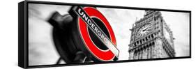 Westminster Underground Sign - Subway Station Sign - Big Ben - City of London - UK - England-Philippe Hugonnard-Framed Stretched Canvas