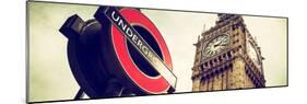 Westminster Underground Sign - Subway Station Sign - Big Ben - City of London - UK - England-Philippe Hugonnard-Mounted Photographic Print