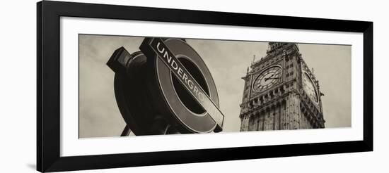 Westminster Underground Sign - Subway Station Sign - Big Ben - City of London - UK - England-Philippe Hugonnard-Framed Photographic Print