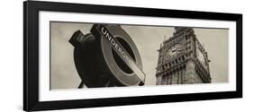 Westminster Underground Sign - Subway Station Sign - Big Ben - City of London - UK - England-Philippe Hugonnard-Framed Photographic Print