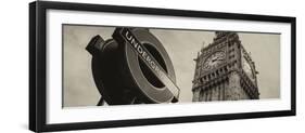 Westminster Underground Sign - Subway Station Sign - Big Ben - City of London - UK - England-Philippe Hugonnard-Framed Photographic Print