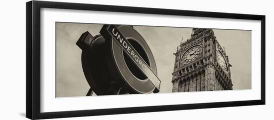 Westminster Underground Sign - Subway Station Sign - Big Ben - City of London - UK - England-Philippe Hugonnard-Framed Photographic Print