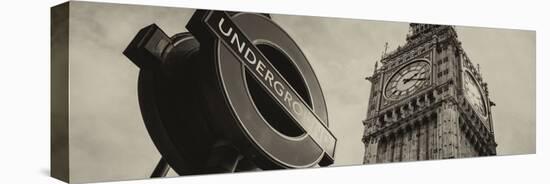 Westminster Underground Sign - Subway Station Sign - Big Ben - City of London - UK - England-Philippe Hugonnard-Stretched Canvas