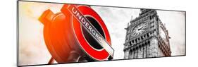 Westminster Underground Sign - Subway Station Sign - Big Ben - City of London - UK - England-Philippe Hugonnard-Mounted Photographic Print