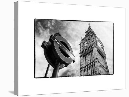 Westminster Underground Sign - Subway Station Sign - Big Ben - City of London - UK - England-Philippe Hugonnard-Stretched Canvas