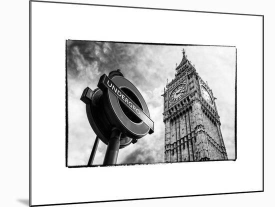 Westminster Underground Sign - Subway Station Sign - Big Ben - City of London - UK - England-Philippe Hugonnard-Mounted Photographic Print