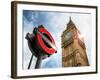 Westminster Underground Sign - Subway Station Sign - Big Ben - City of London - UK - England-Philippe Hugonnard-Framed Photographic Print