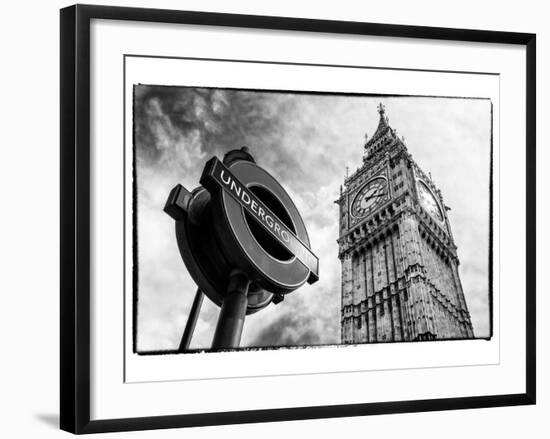 Westminster Underground Sign - Subway Station Sign - Big Ben - City of London - UK - England-Philippe Hugonnard-Framed Photographic Print