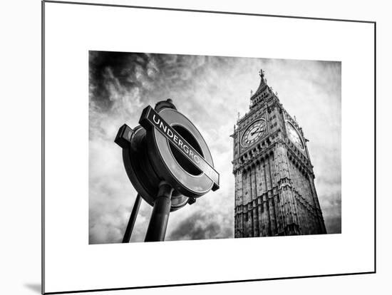 Westminster Underground Sign - Subway Station Sign - Big Ben - City of London - UK - England-Philippe Hugonnard-Mounted Art Print