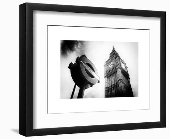 Westminster Underground Sign - Subway Station Sign - Big Ben - City of London - UK - England-Philippe Hugonnard-Framed Art Print