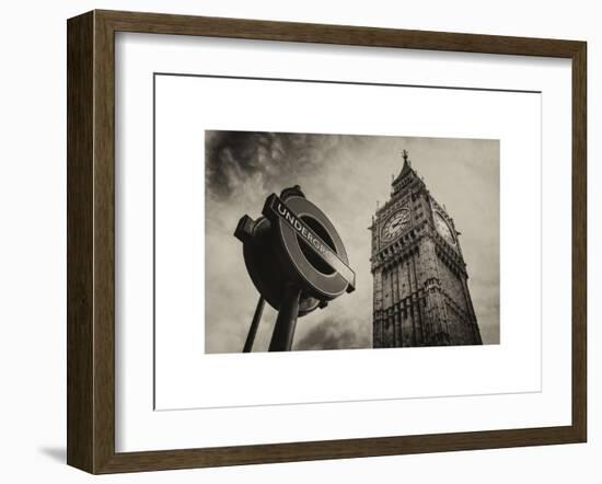 Westminster Underground Sign - Subway Station Sign - Big Ben - City of London - UK - England-Philippe Hugonnard-Framed Art Print