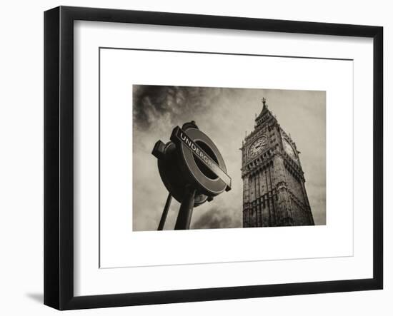 Westminster Underground Sign - Subway Station Sign - Big Ben - City of London - UK - England-Philippe Hugonnard-Framed Art Print