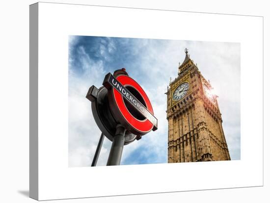 Westminster Underground Sign - Subway Station Sign - Big Ben - City of London - UK - England-Philippe Hugonnard-Stretched Canvas