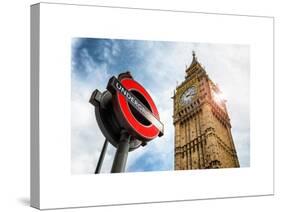 Westminster Underground Sign - Subway Station Sign - Big Ben - City of London - UK - England-Philippe Hugonnard-Stretched Canvas