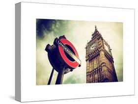 Westminster Underground Sign - Subway Station Sign - Big Ben - City of London - UK - England-Philippe Hugonnard-Stretched Canvas