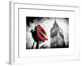 Westminster Underground Sign - Subway Station Sign - Big Ben - City of London - UK - England-Philippe Hugonnard-Framed Art Print