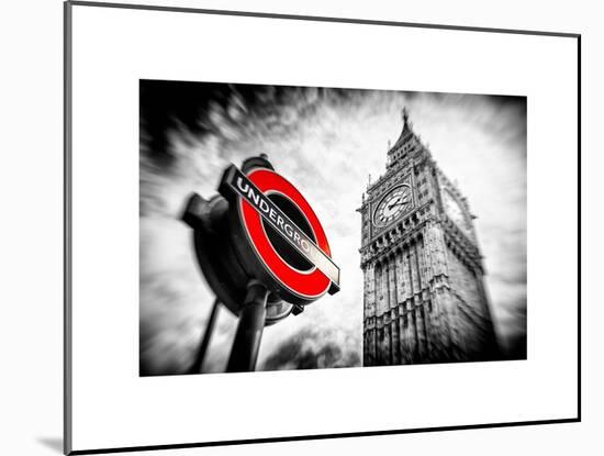 Westminster Underground Sign - Subway Station Sign - Big Ben - City of London - UK - England-Philippe Hugonnard-Mounted Art Print