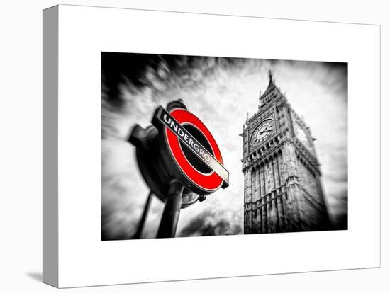 Westminster Underground Sign - Subway Station Sign - Big Ben - City of London - UK - England-Philippe Hugonnard-Stretched Canvas