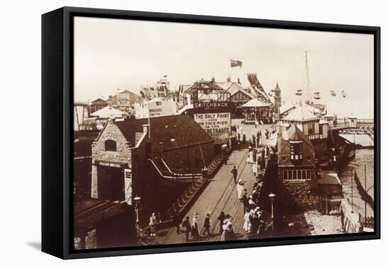 Weston Pier Amusements-null-Framed Stretched Canvas