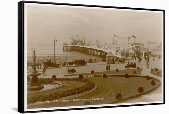 Weston-Super-Mare, Avon: View of the Pier-null-Framed Stretched Canvas