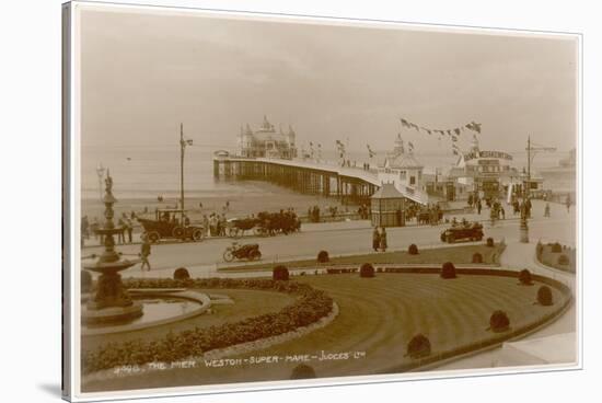 Weston-Super-Mare, Avon: View of the Pier-null-Stretched Canvas